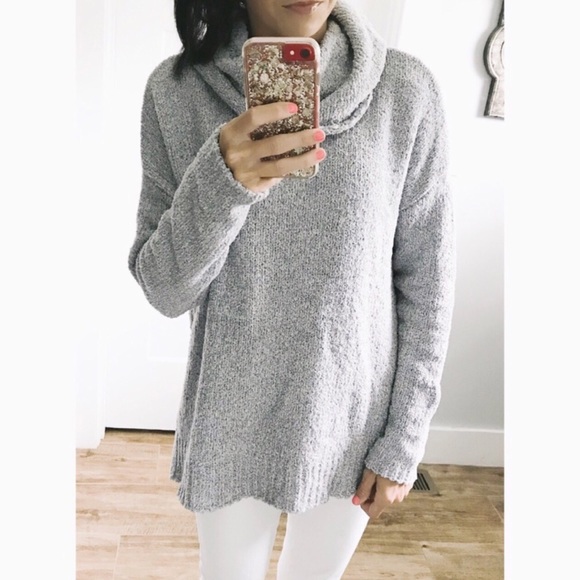 BB Dakota Sweaters - BB Dakota | plush gray cowl neck sweater
